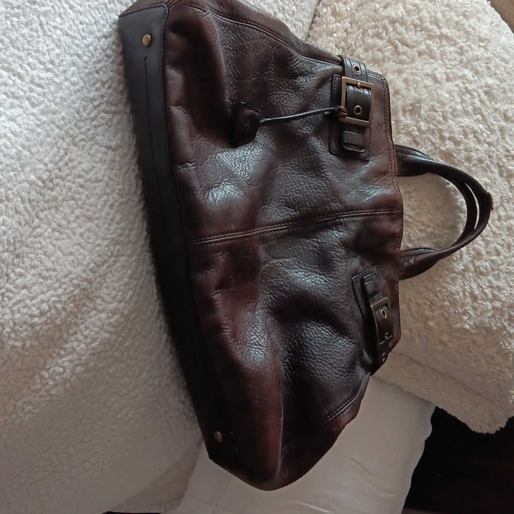 Banana Republic vintage like satchel bag. Deep brown. Great condition
